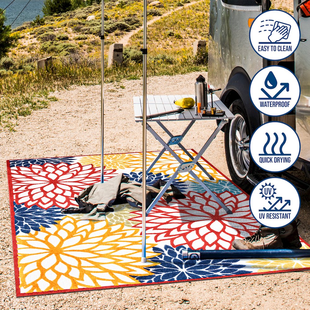Minori Floral Indoor/Outdoor Area Rug. Picture 10