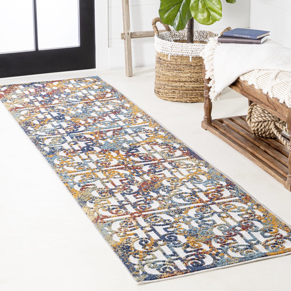 Cetara Ornate Trellis Indoor/Outdoor Area Rug. Picture 2