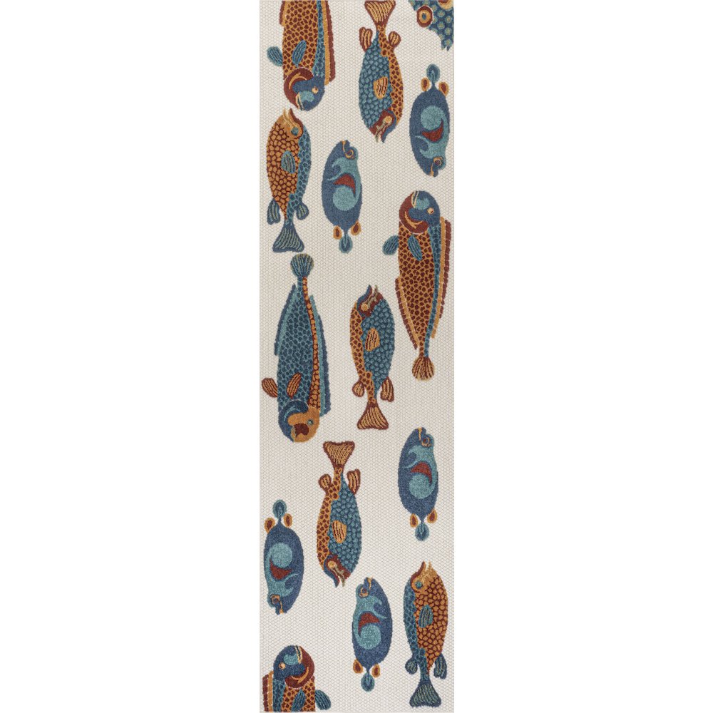 Algarve Modern Fish High-Low Indoor/Outdoor Area Rug. Picture 1