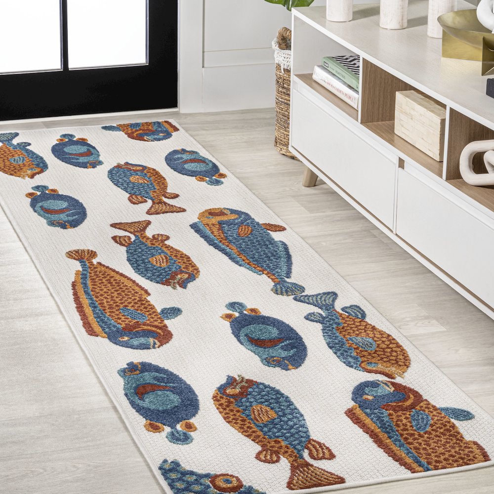 Algarve Modern Fish High-Low Indoor/Outdoor Area Rug. Picture 2
