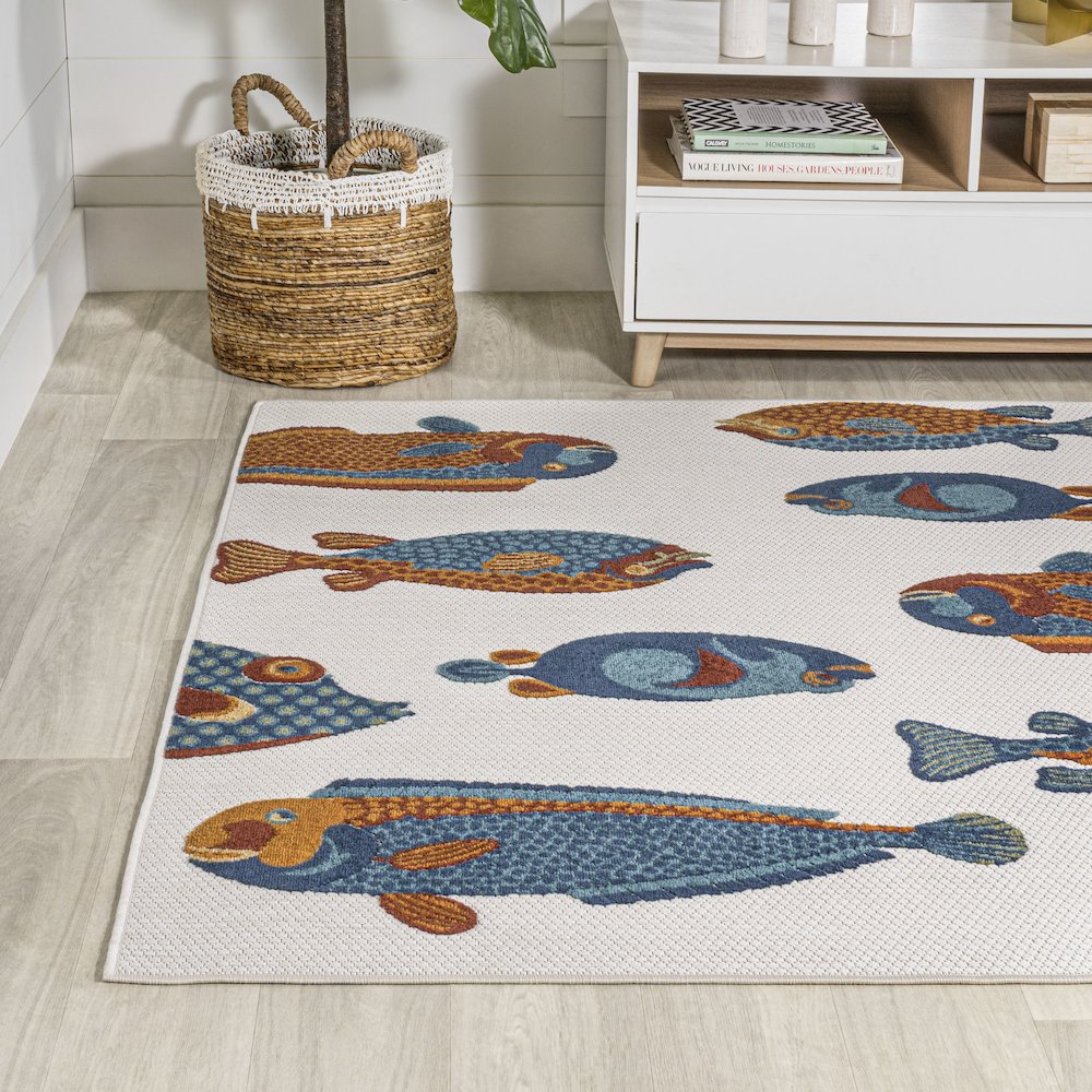 Algarve Modern Fish High-Low Indoor/Outdoor Area Rug. Picture 3