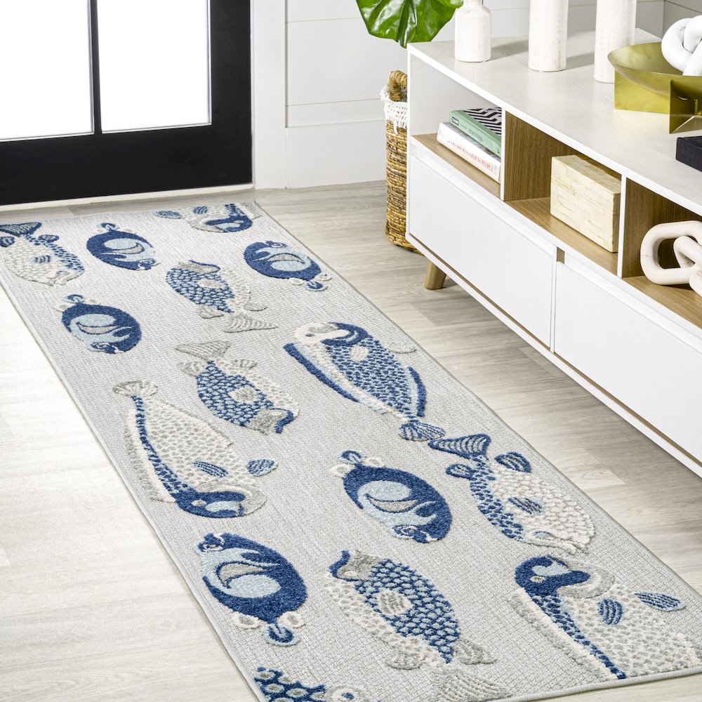 Algarve Modern Fish High-Low Indoor/Outdoor Area Rug. Picture 2