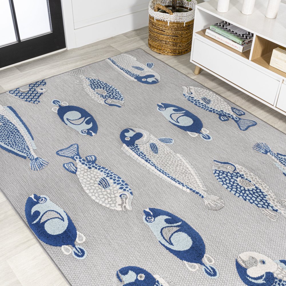 Algarve Modern Fish High-Low Indoor/Outdoor Area Rug. Picture 4