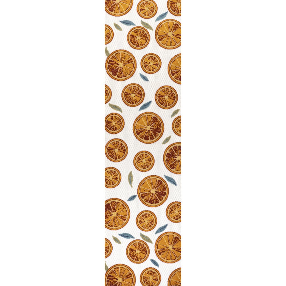 Aranciata Citrus Slice High-Low Indoor/Outdoor Area Rug. Picture 1