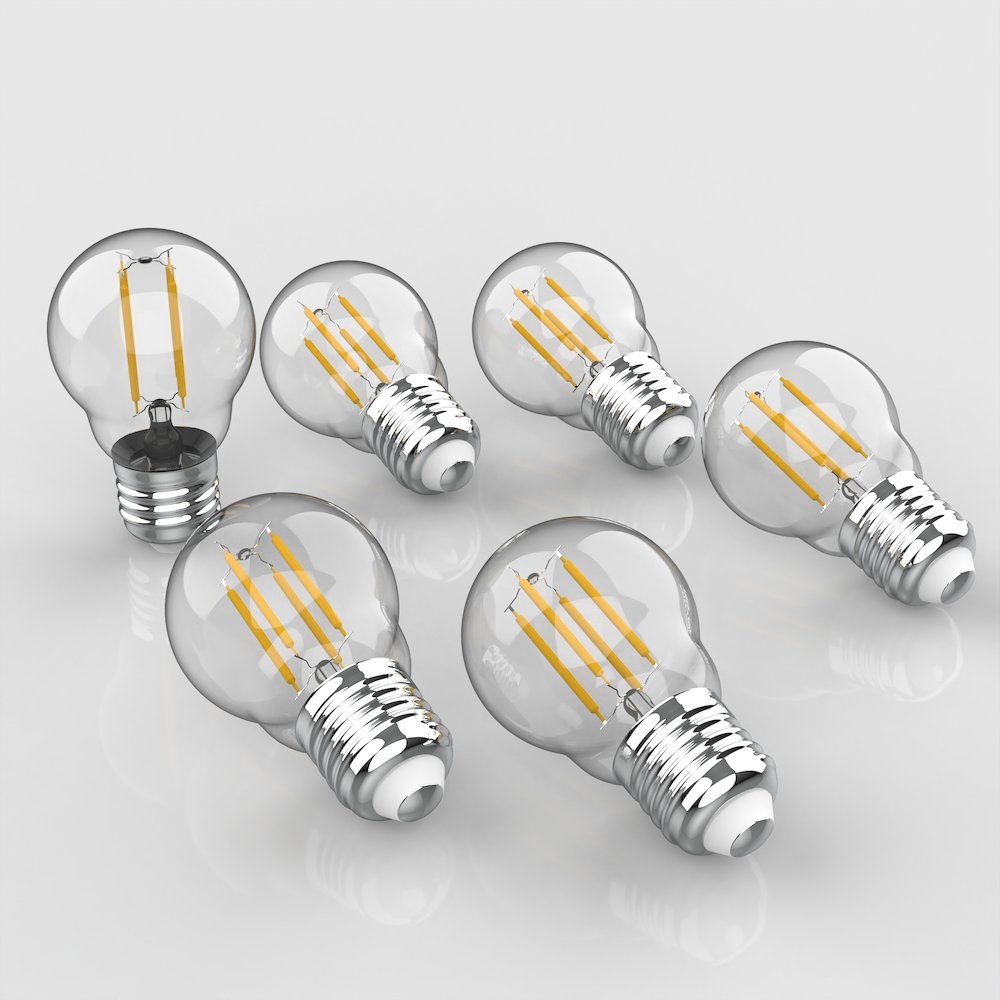 Classic Non-Dimmable G35 4-Watt Led Edison Glass Bulbs With E26 Base (Pack Of 6). Picture 5
