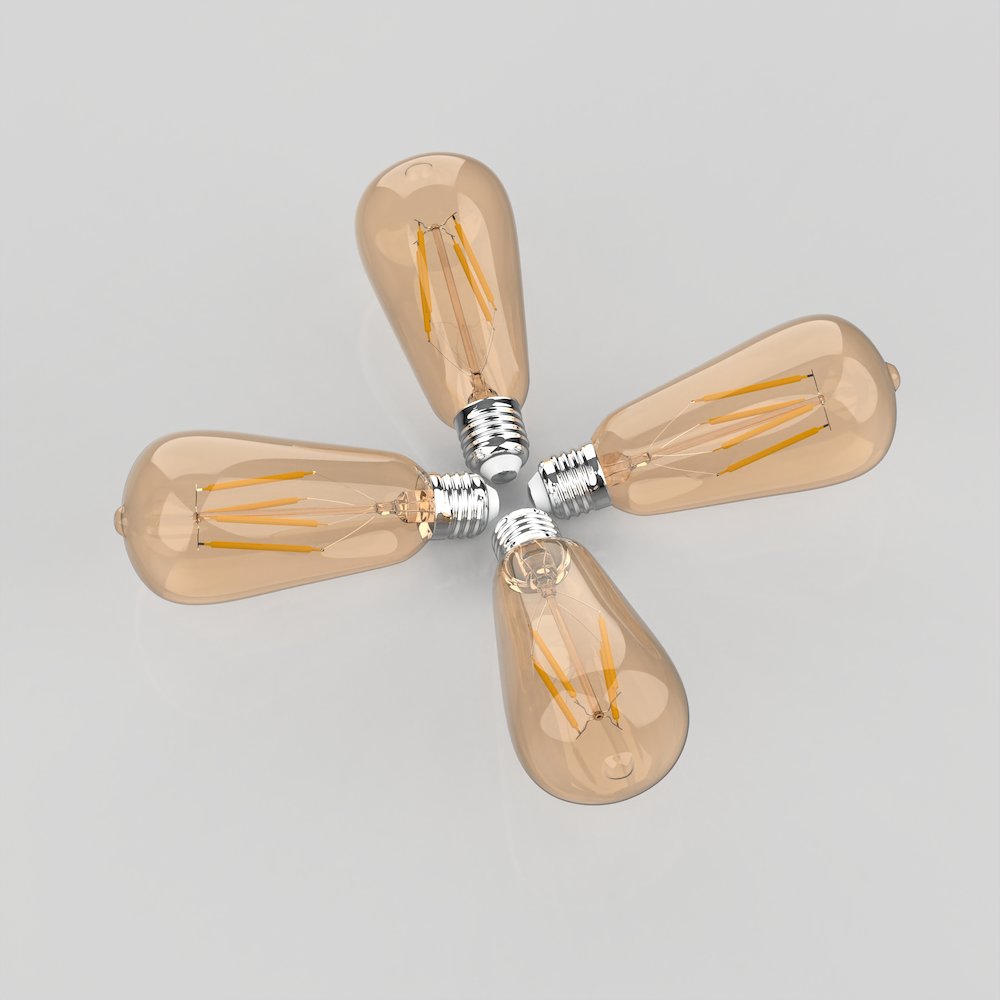 Non-Dimmable St58 4-Watt Led Edison Glass Bulbs. Picture 5