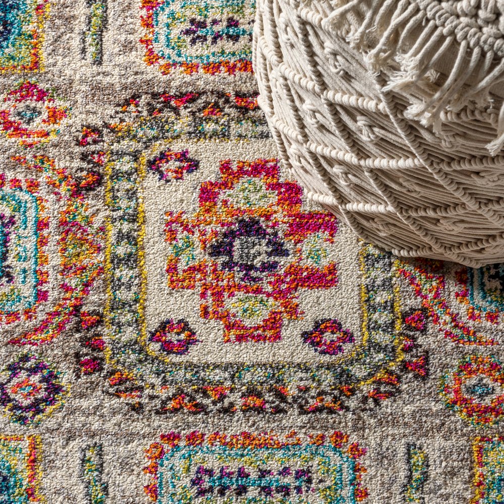 Bpl Bohemian Flair Boho Vintage Medallion Area Rug. Picture 4