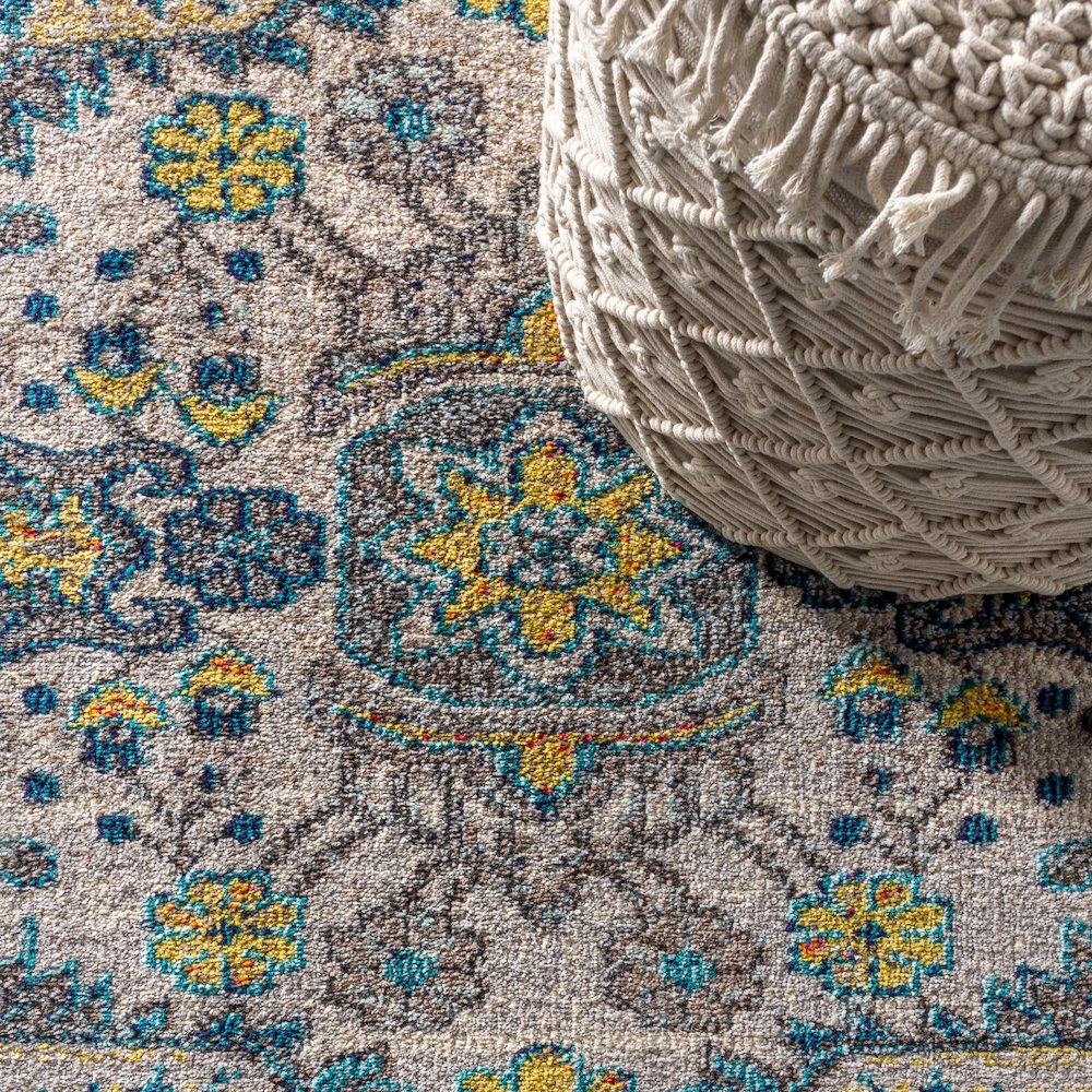 Kristina Bohemian Flair Boho Vintage Medallion Area Rug. Picture 4