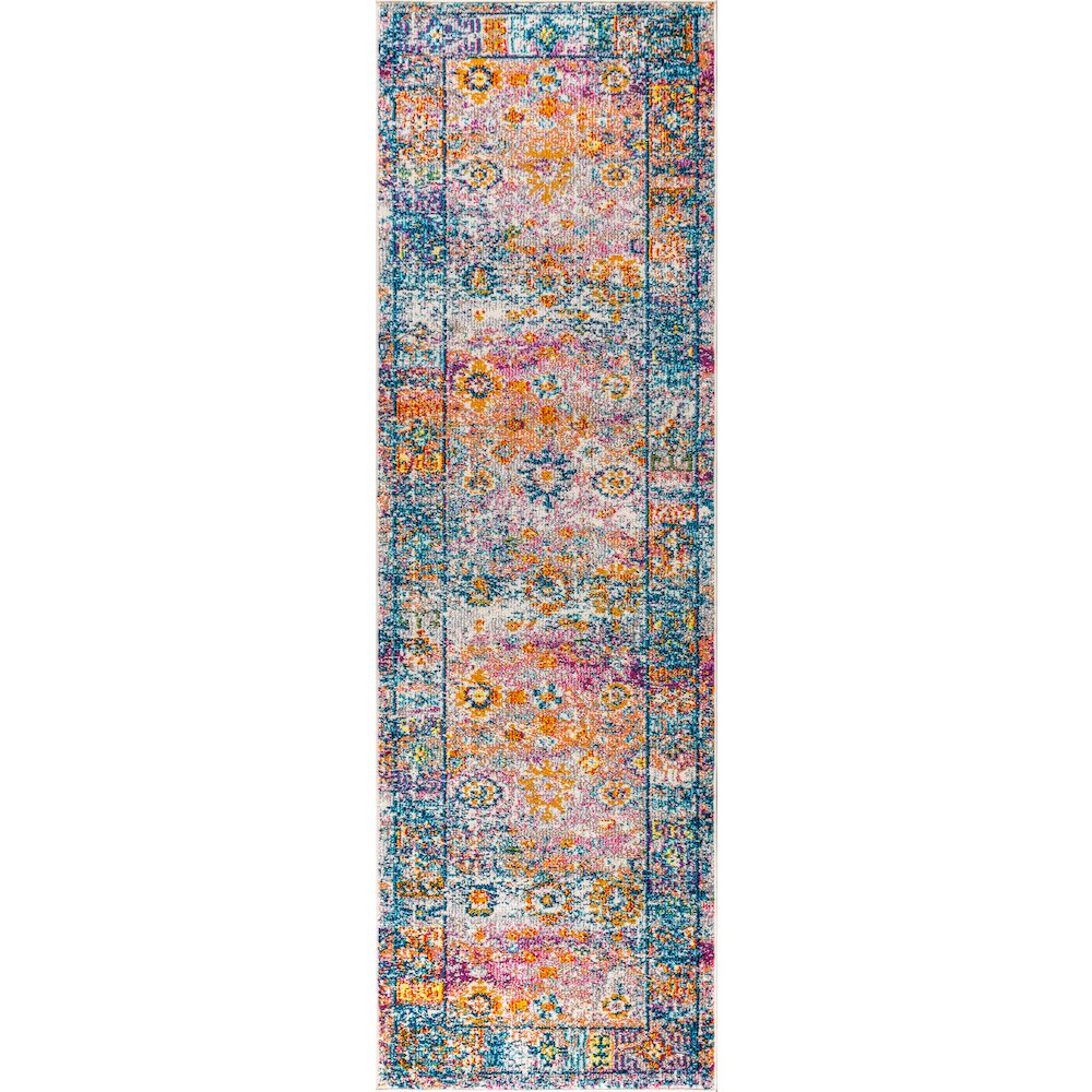 Vibrant Bohemian Flair Boho Vintage Medallion Area Rug. Picture 1