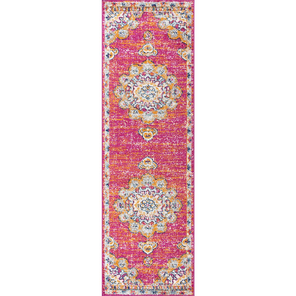 Leann Bohemian Flair Boho Vintage Medallion Area Rug. Picture 1