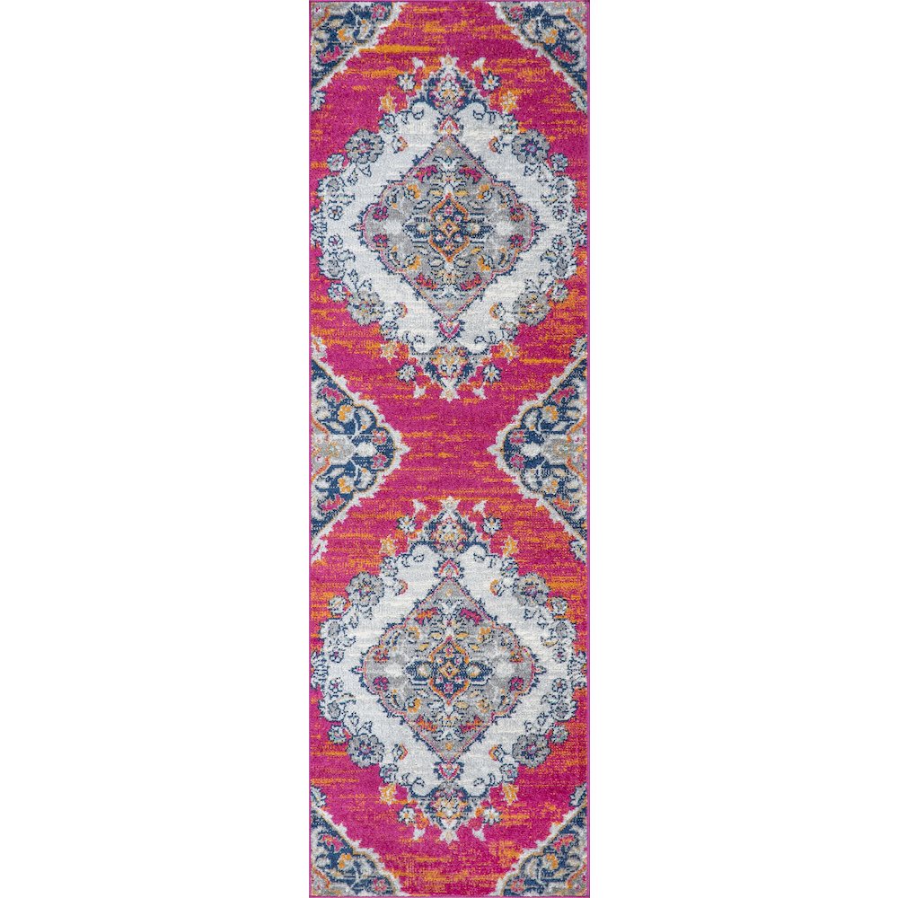 Bright Bohemian Flair Boho Vintage Medallion Area Rug. Picture 1