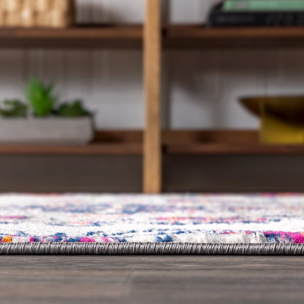 Bright Bohemian Flair Boho Vintage Medallion Area Rug. Picture 7