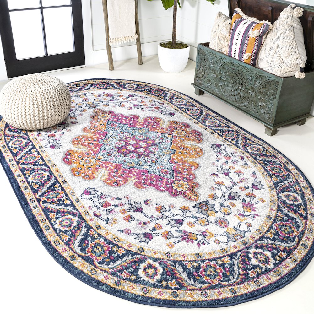 Bohemian Flair Boho Vintage Medallion Area Rug. Picture 2