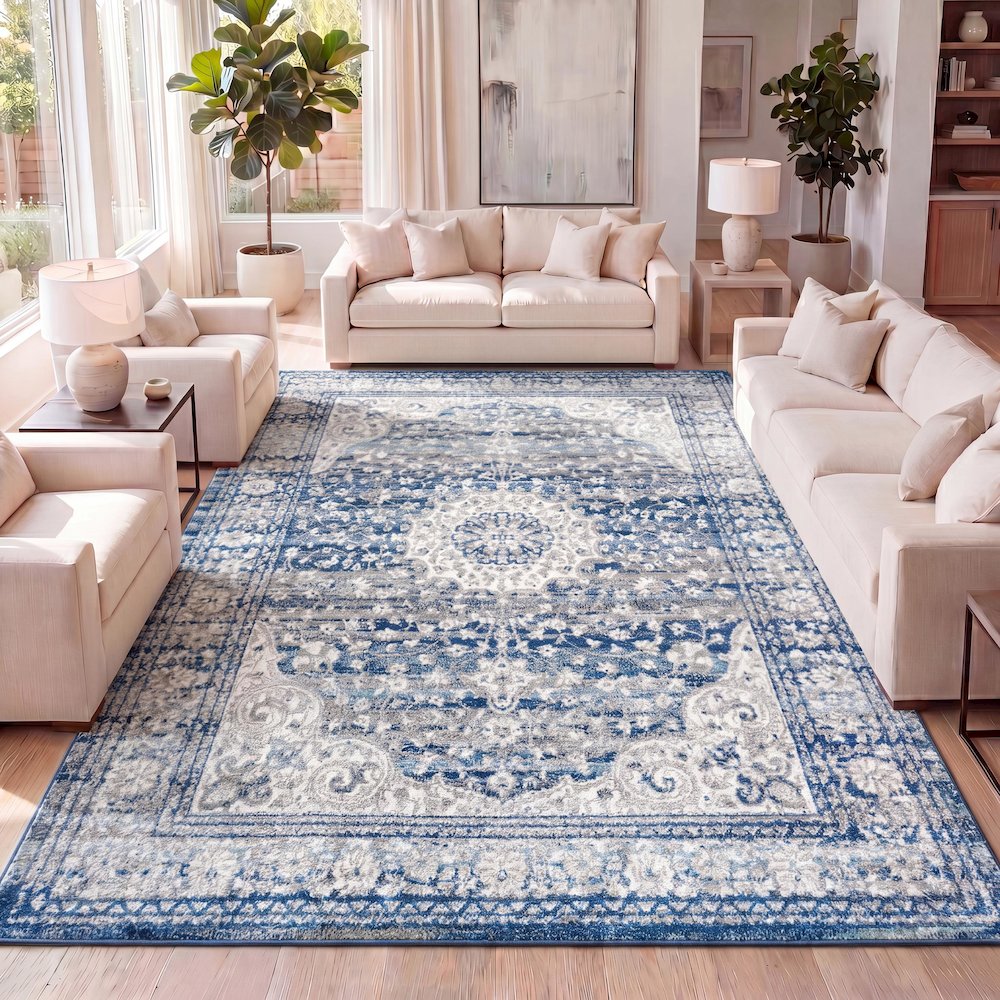 Scala Ornate Bohemian Medallion Area Rug. Picture 10
