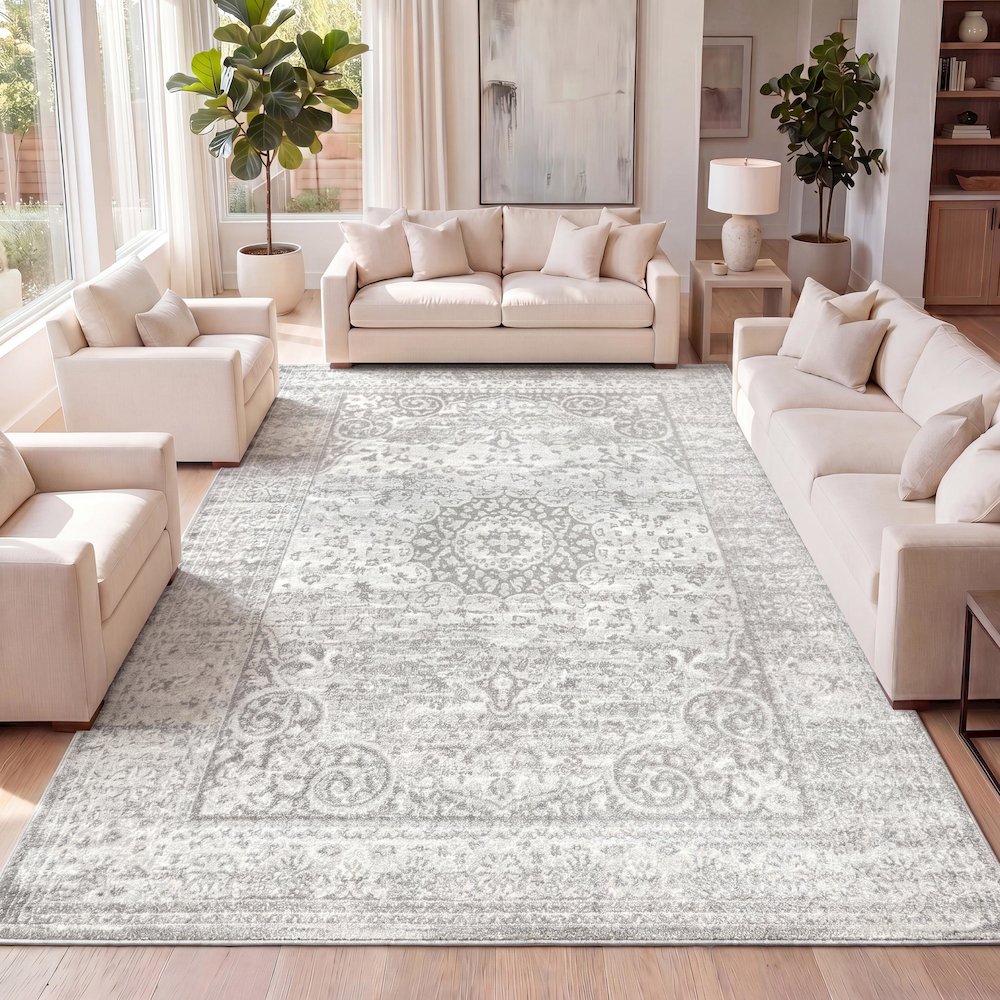 Scala Ornate Bohemian Medallion Area Rug. Picture 10