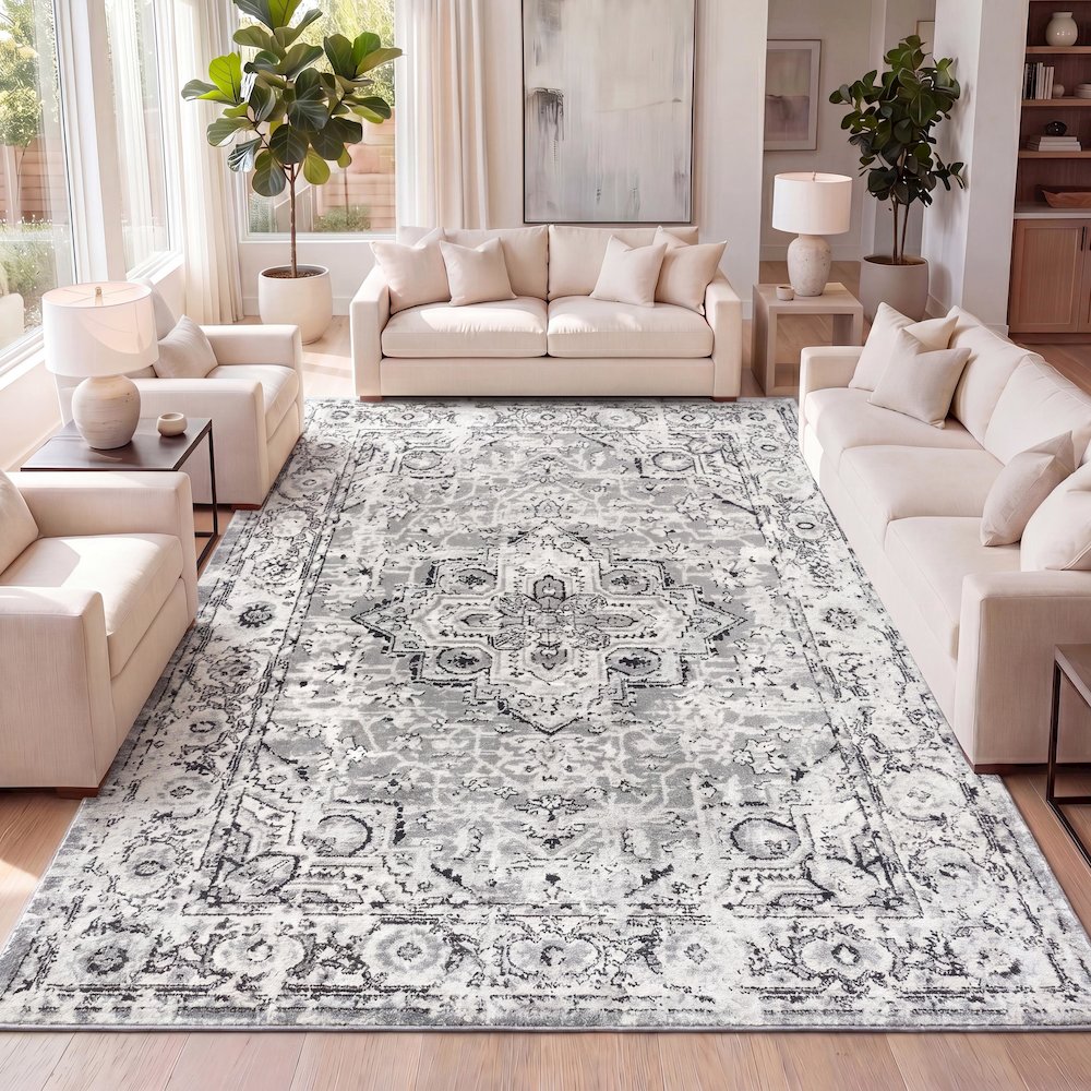 Denia Ornate Geometric Medallion Area Rug. Picture 10