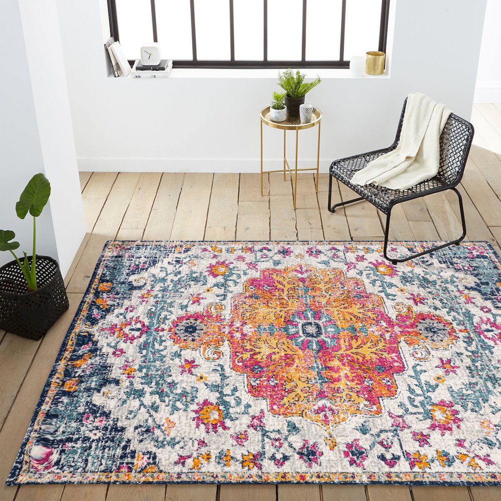 Anaise Ornate Boho Medallion Area Rug. Picture 10