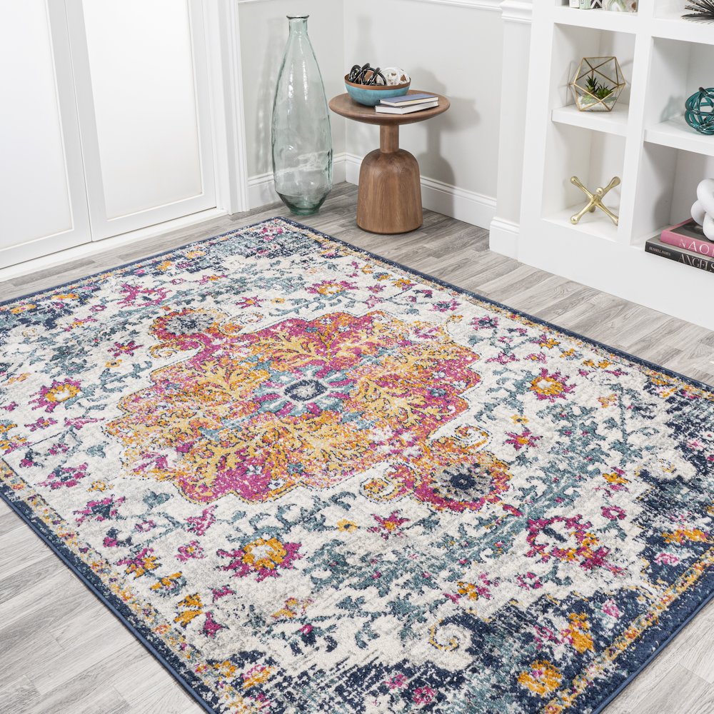Anaise Ornate Boho Medallion Area Rug. Picture 4