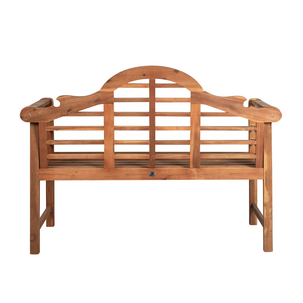 Lutyens Arched Acacia Wood Outdoor Garden Patio Bench. Picture 4