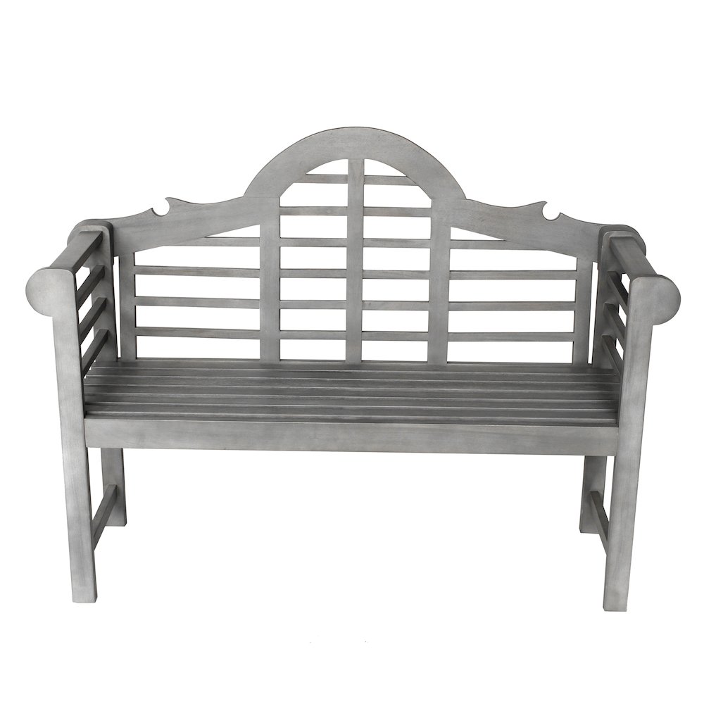 Lutyens Arched Acacia Wood Outdoor Garden Patio Bench. Picture 2