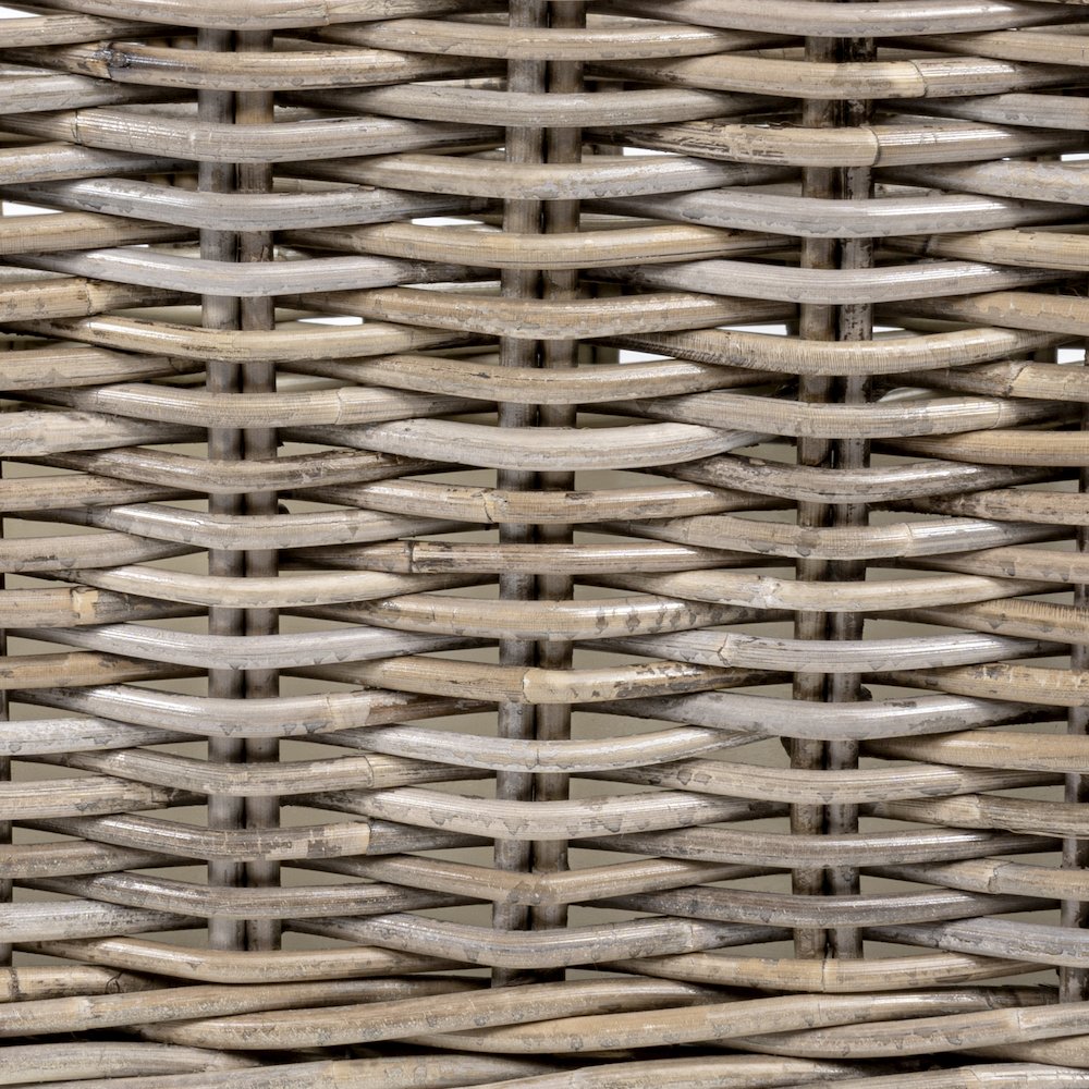 Yael Coastal Hand-Woven "Storage" Rattan Basket With Wheels And Handles. Picture 2
