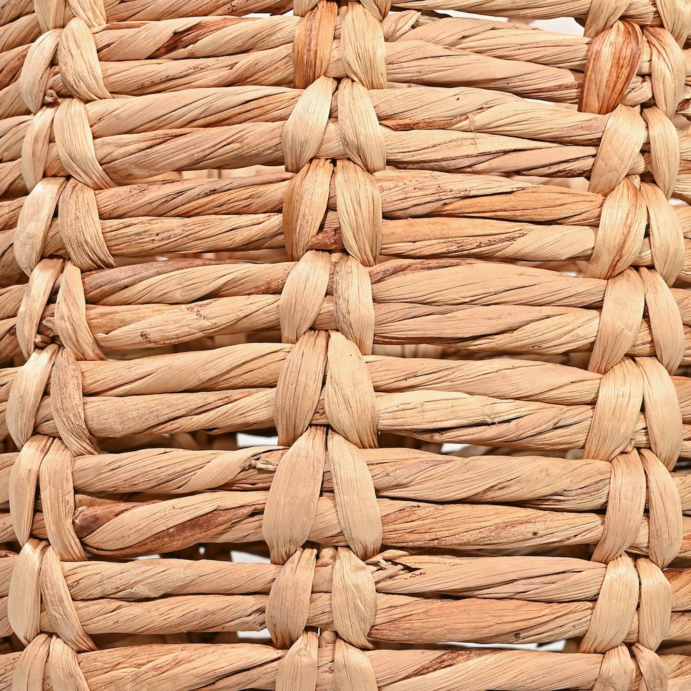Laurel Bohemian Hand-Woven Abaca Basket With Handles. Picture 2