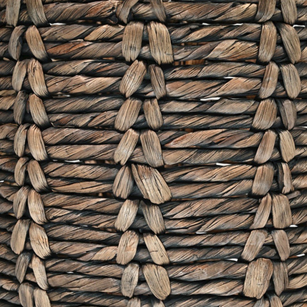 Laurel Bohemian Handwoven Abaca Hamper Basket with Handles. Picture 4