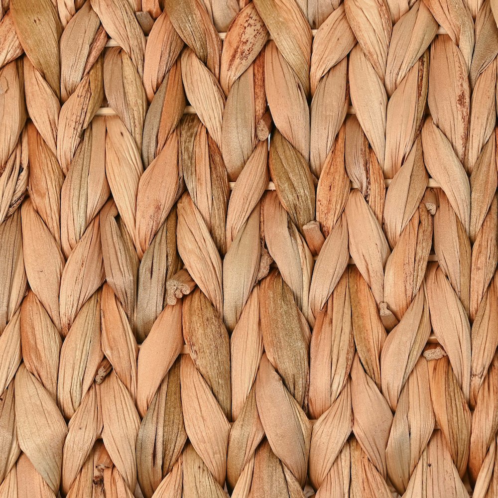 Havanah Southwestern Hand-Woven Hyacinth Slanted Nesting Baskets With Handles. Picture 2