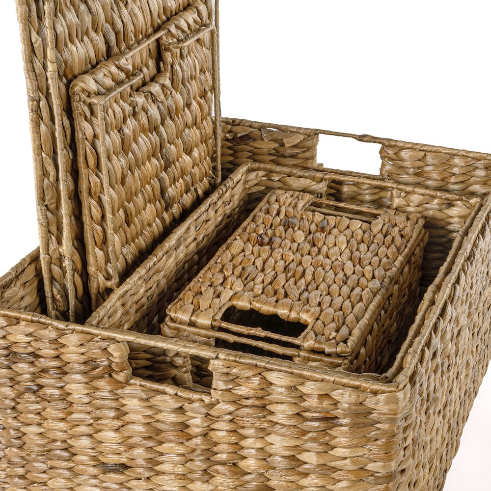Traditional Assorted Hand-Woven Hyacinth/Iron Baskets. Picture 2