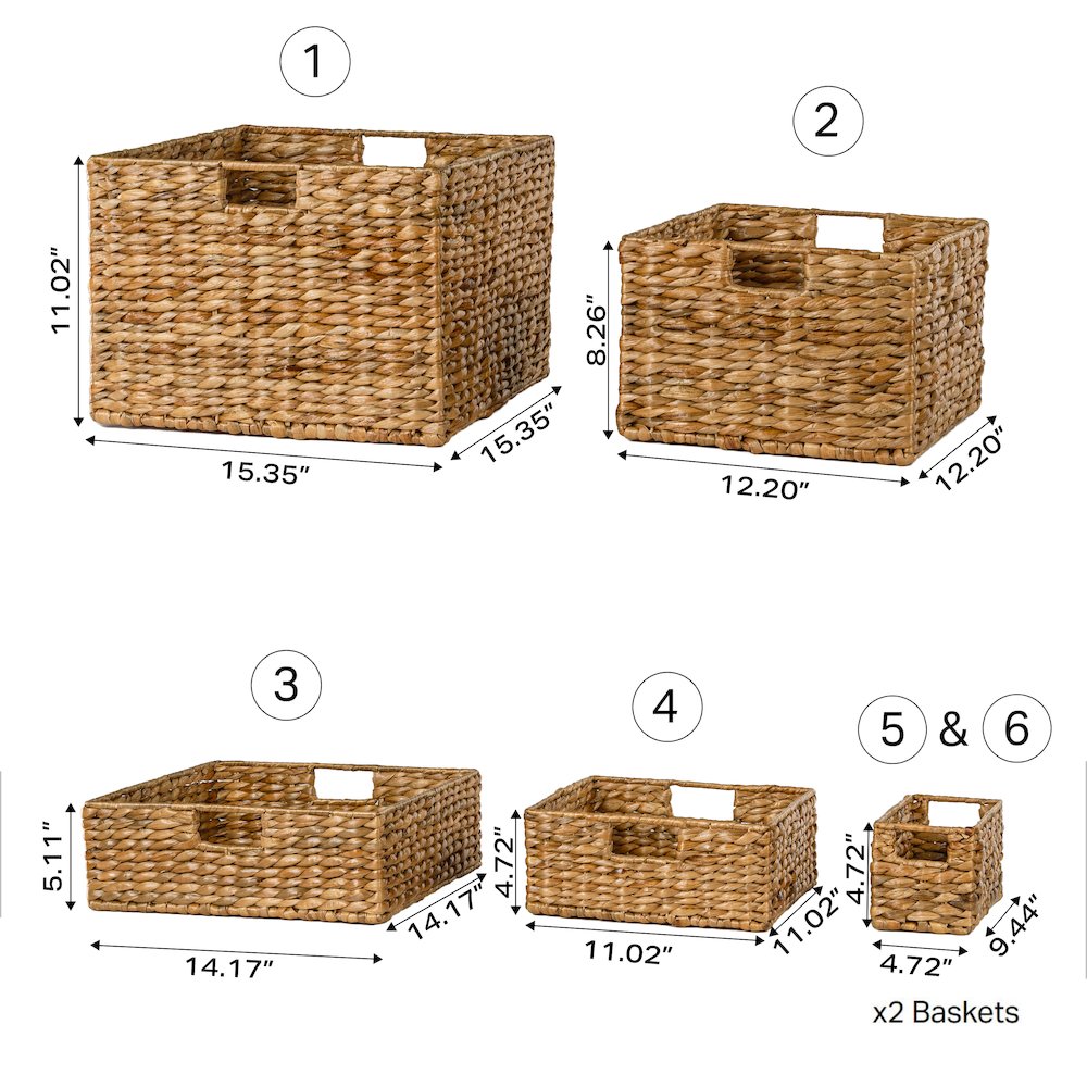 Traditional Assorted Hand-Woven Hyacinth/Iron Baskets. Picture 3