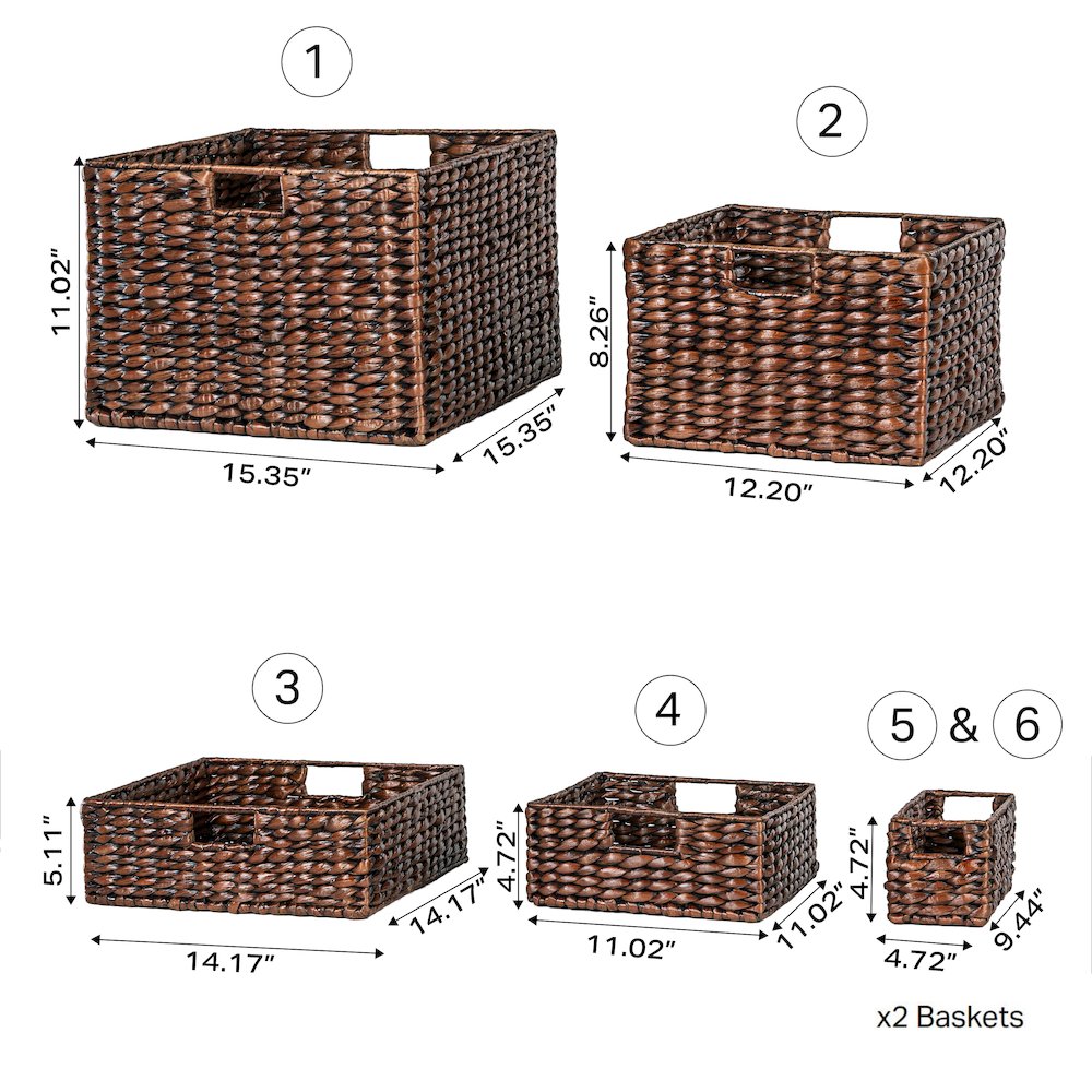 Traditional Assorted Hand-Woven Hyacinth/Iron Baskets. Picture 3