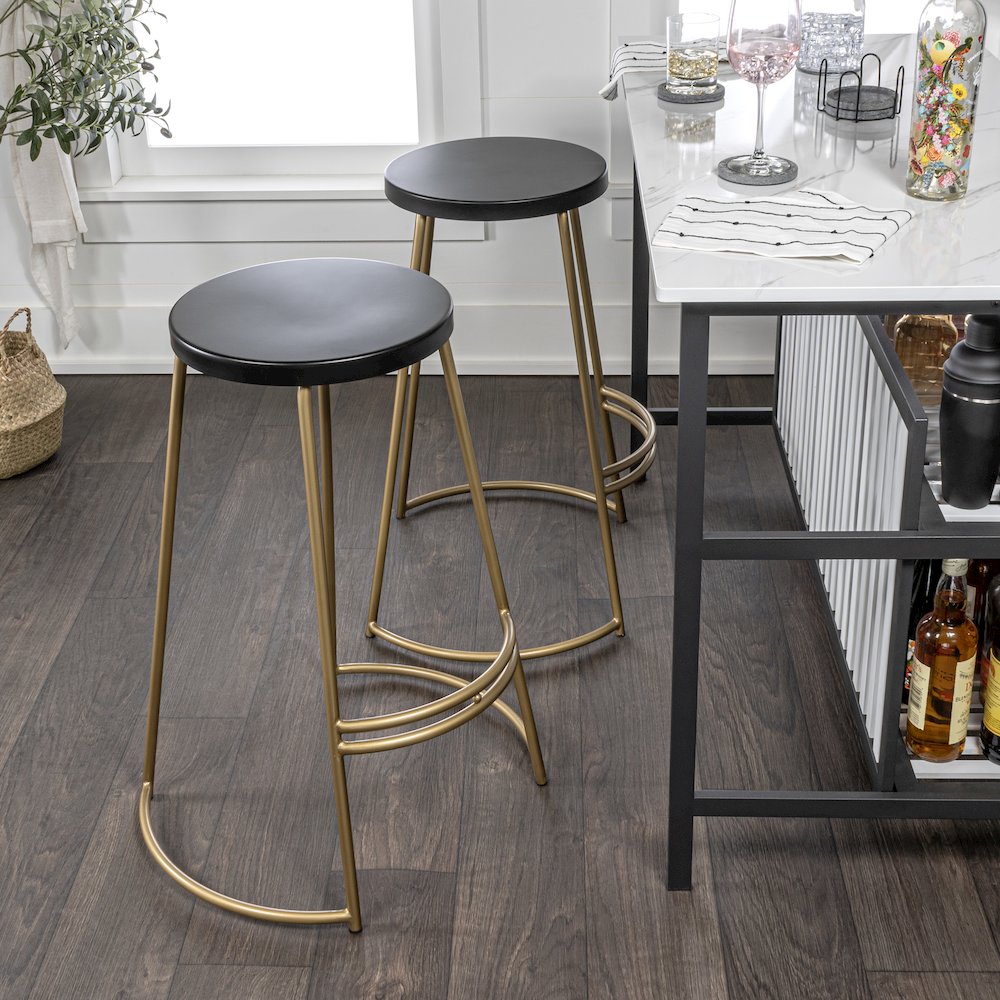 Hula Modern 28.75" Backless Metal Bar Stool. Picture 1
