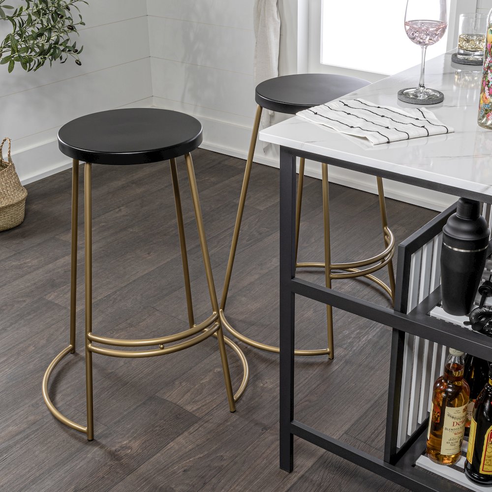 Hula Modern 28.75" Backless Metal Bar Stool. Picture 2
