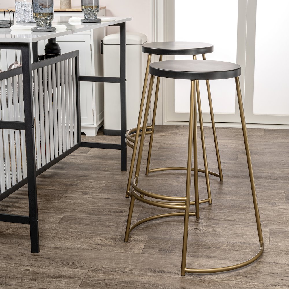 Hula Modern 28.75" Backless Metal Bar Stool. Picture 3