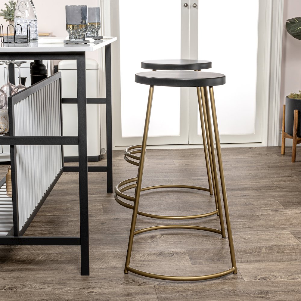 Hula Modern 28.75" Backless Metal Bar Stool. Picture 4