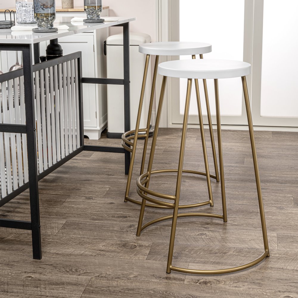 Hula Modern 28.75" Backless Metal Bar Stool. Picture 3