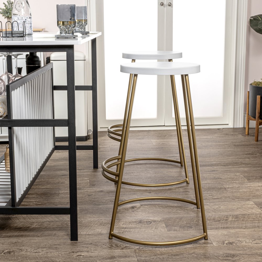 Hula Modern 28.75" Backless Metal Bar Stool. Picture 4