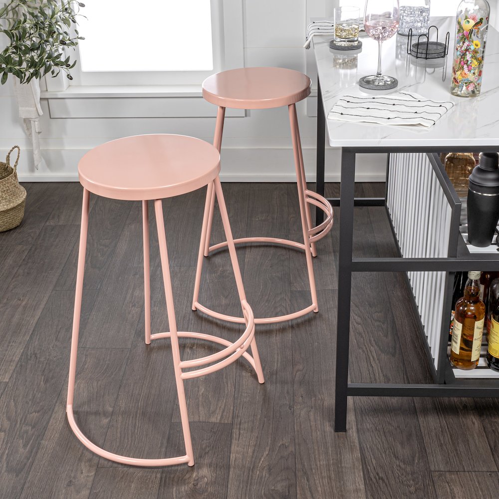 Hula Modern 28.75" Backless Metal Bar Stool. Picture 1