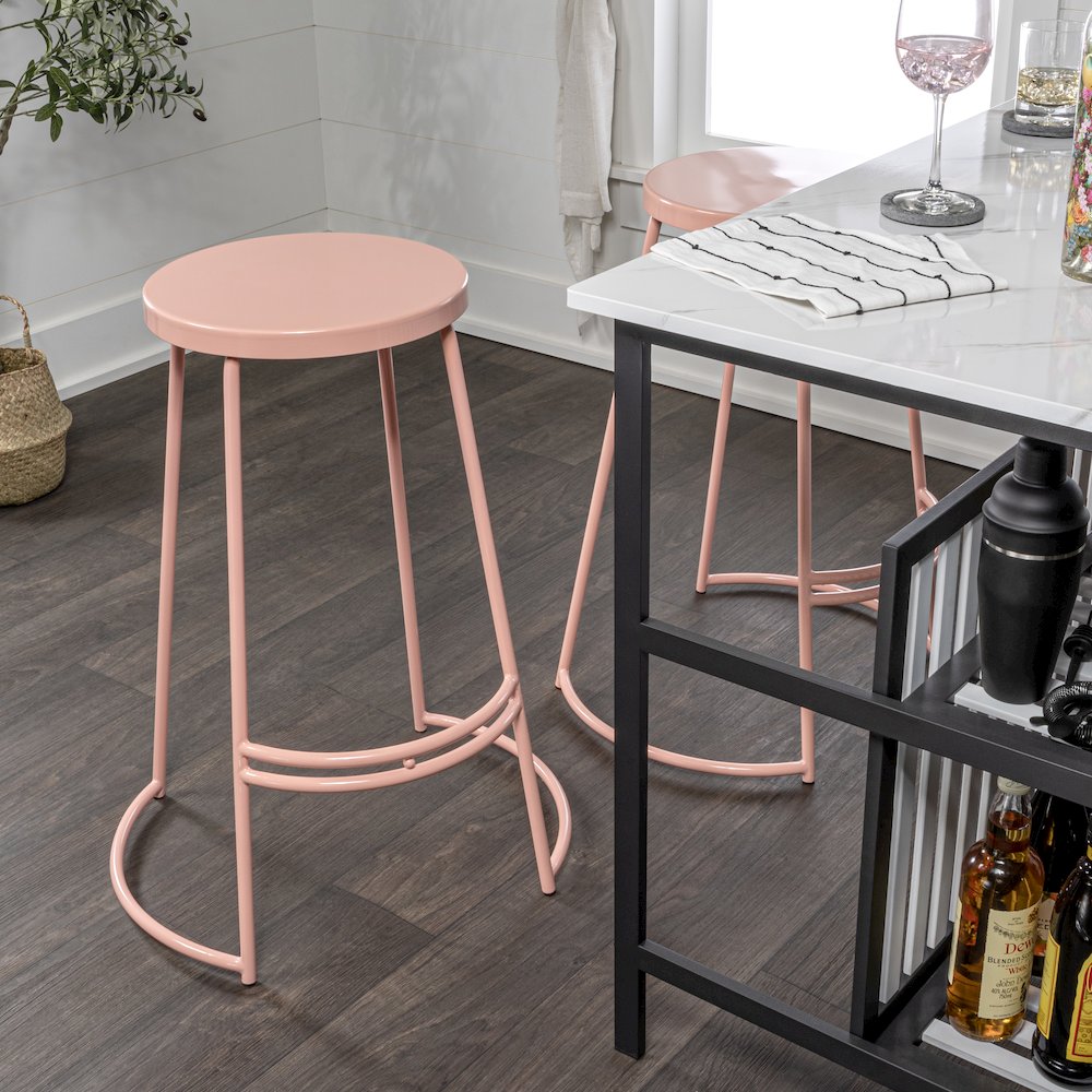 Hula Modern 28.75" Backless Metal Bar Stool. Picture 2
