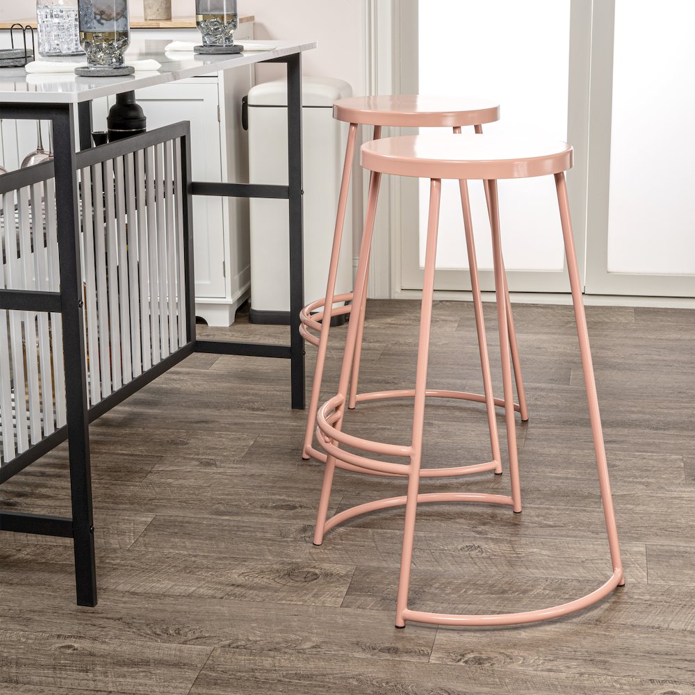 Hula Modern 28.75" Backless Metal Bar Stool. Picture 3