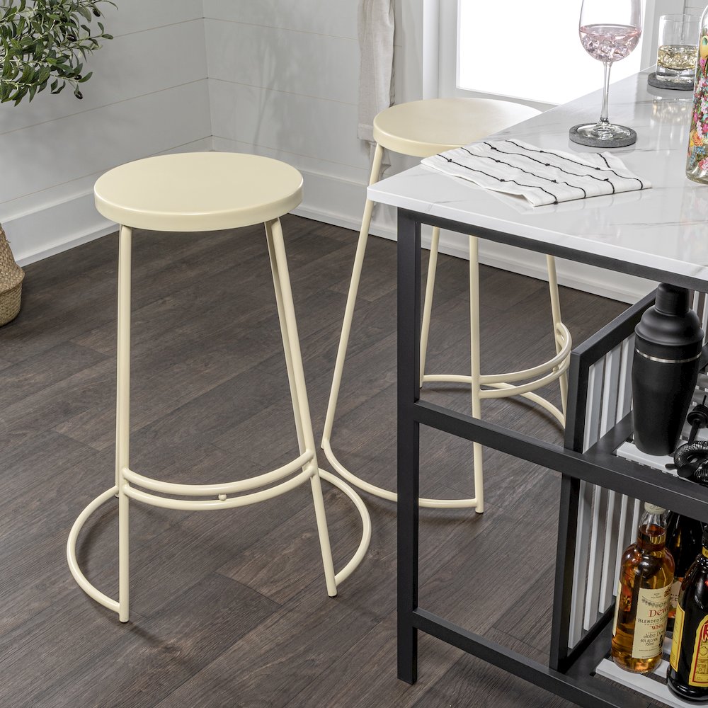 Hula Modern 28.75" Backless Metal Bar Stool. Picture 2