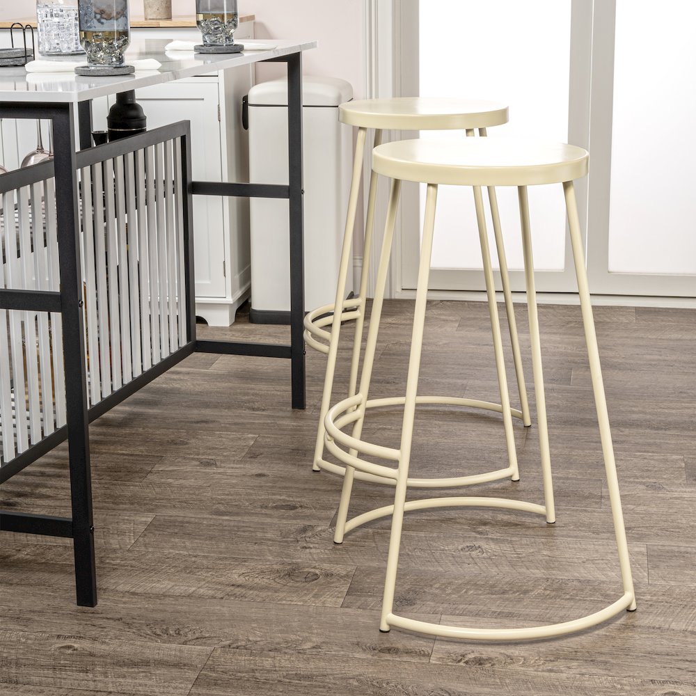 Hula Modern 28.75" Backless Metal Bar Stool. Picture 3