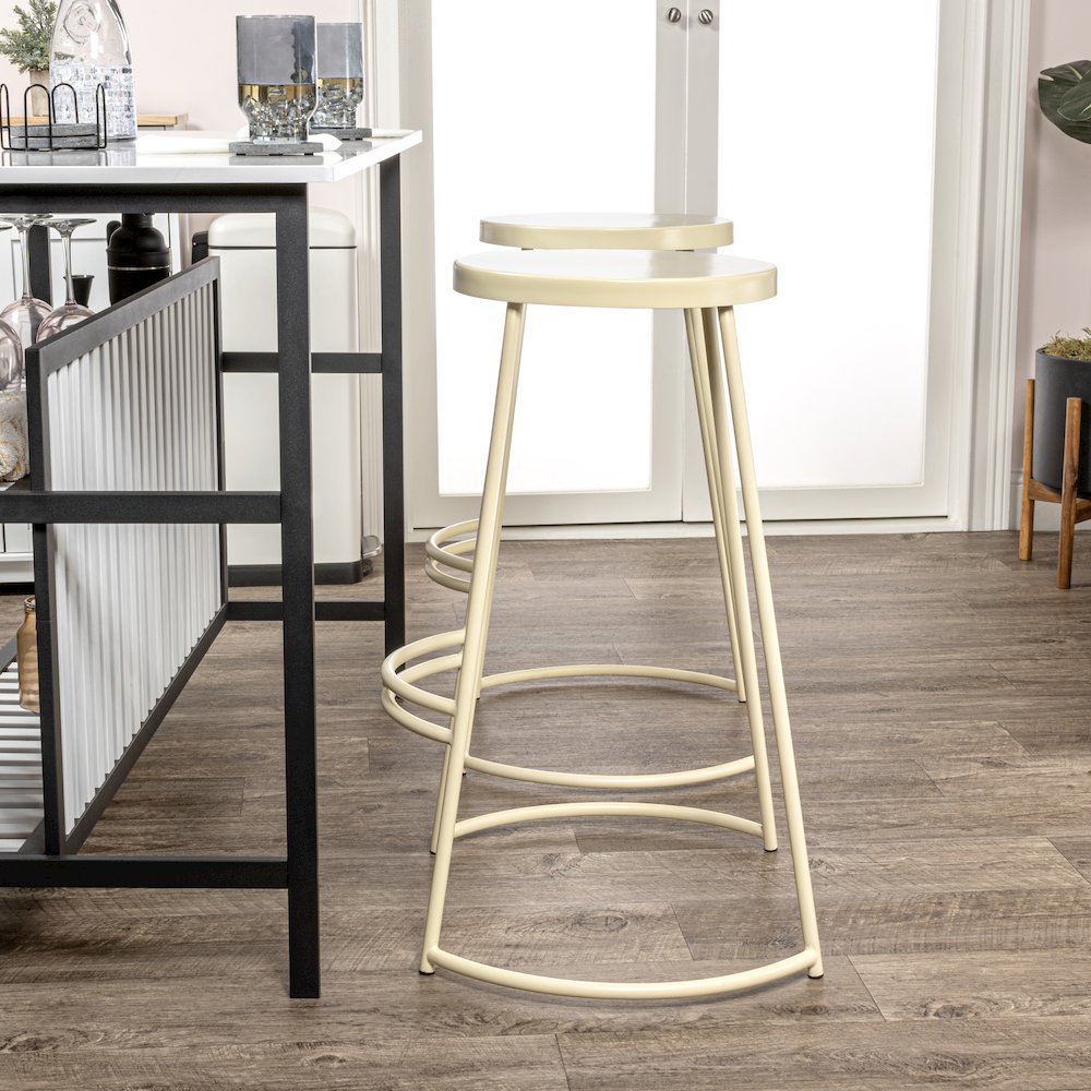 Hula Modern 28.75" Backless Metal Bar Stool. Picture 4