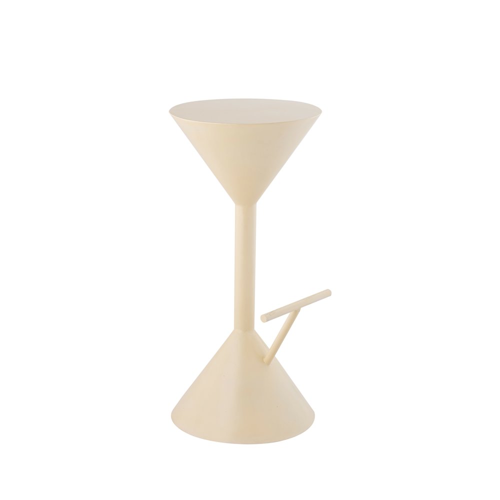 Chronos 29.75" Modern Sculptural Hourglass Backless Metal Bar Stool. Picture 5