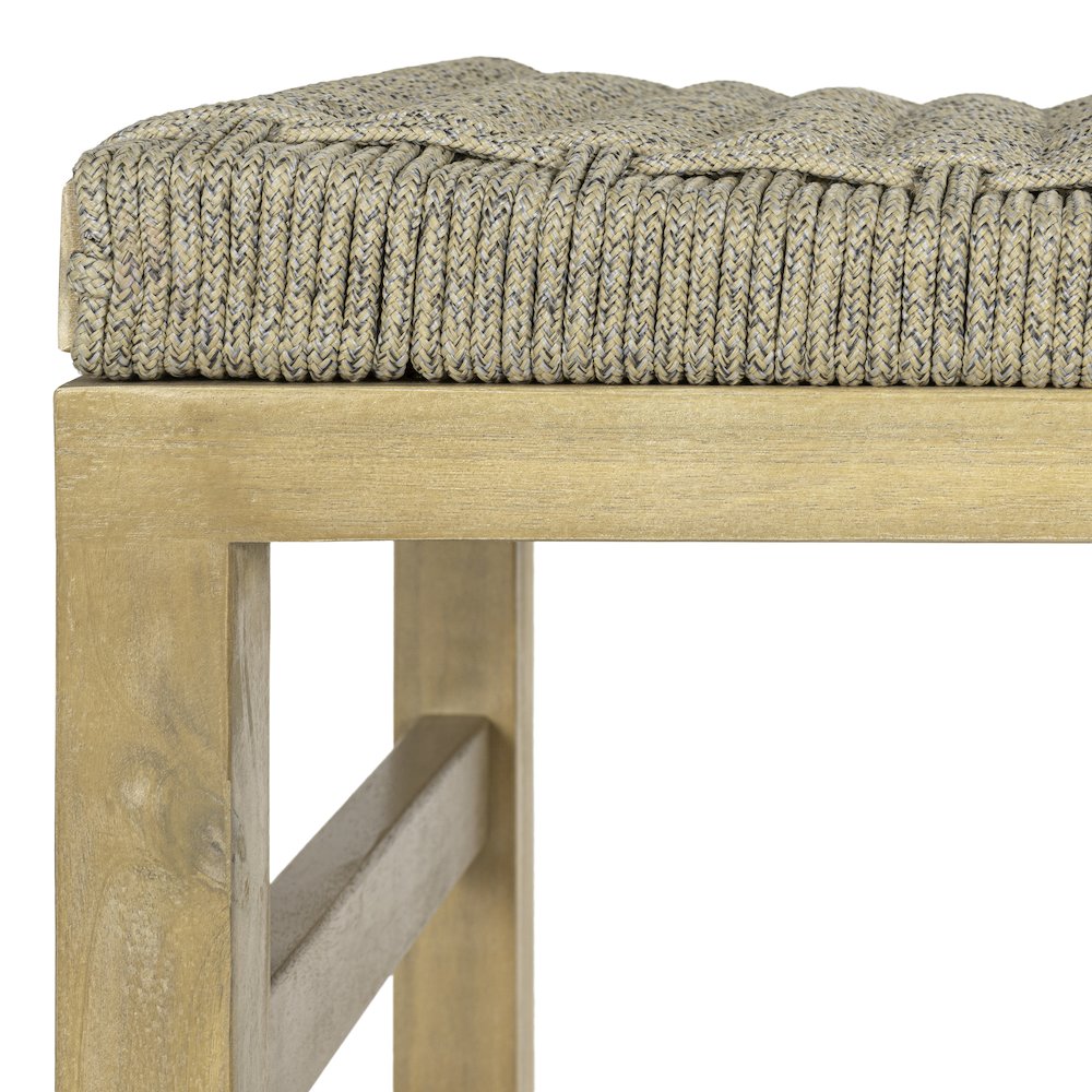 Armand Coastal 30" Backless Acacia Wood Indoor/Outdoor Bar Stools. Picture 6
