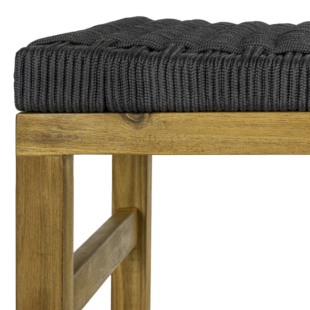 Armand Coastal 30" Backless Acacia Wood Indoor/Outdoor Bar Stools. Picture 6