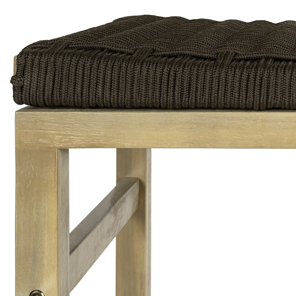 Armand Coastal 30" Backless Acacia Wood Indoor/Outdoor Bar Stools. Picture 6