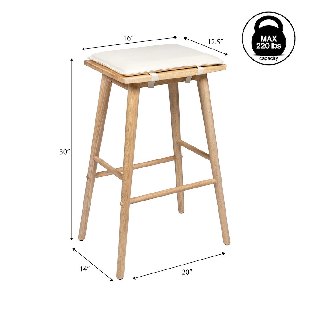 Peroni Mid-Century 30.5" Backless Bar Stool. Picture 2