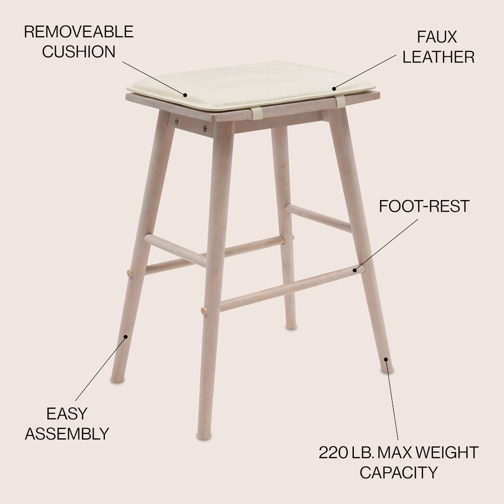 Peroni Mid-Century 30.5" Backless Bar Stool. Picture 4