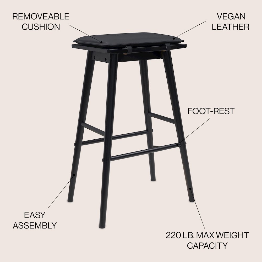 Peroni Mid-Century 30.5" Backless Bar Stool. Picture 2